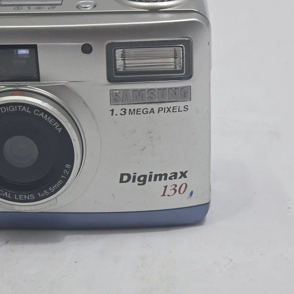 Samsung Digimax 130 1.3MP Vintage Digital Camera Silver Blue Tested Works Y2K